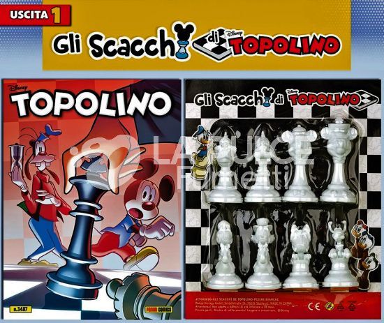 TOPOLINO LIBRETTO #  3487/3490 + GLI SCACCHI DI TOPOLINO USCITA 1/4  COMPLETA NUOVI IN BLISTER