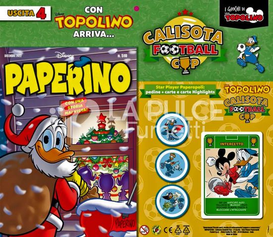 SUPER ALMANACCO PAPERINO SERIE  3 PAPERINO #   510 + CALISOTA FOOTBALL CUP USCITA 4 - STAR PLAYER PAPEROPOLI: PEDINE + CARTE E CARTE HIGHLIGHTS