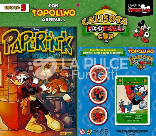 PAPERINIK APPGRADE #   123 - NUOVA SERIE 72 - CALISOTA FOOTBALL CUP USCITA 5 - STAR PLAYER TOPOLINIA: PEDINE + CARTE E CARTE HIGHLIGHTS