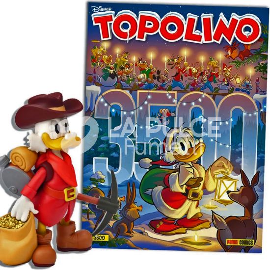 TOPOLINO LIBRETTO #  3500 + STATUETTA 3D ZIO PAPERONE CERCATORE D'ORO