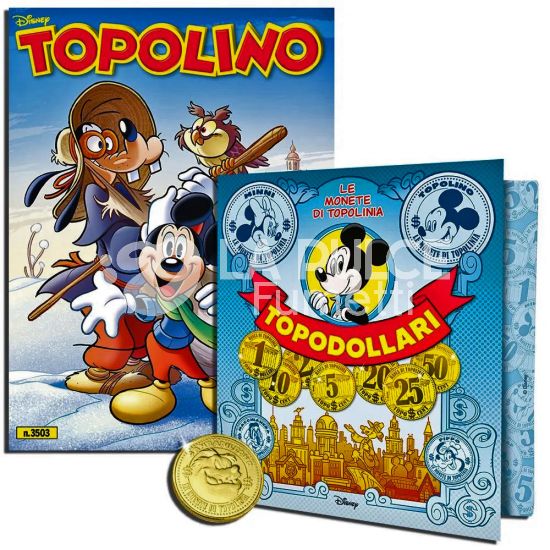 TOPOLINO LIBRETTO #  3503 + BINDER RACCOGLITORE MONETE TOPODOLLARI + MONETA TOPODOLLARI 1A USCITA (DI 10): GAMBADILEGNO