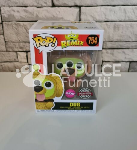 DISNEY PIXAR REMIX: DUG VINYL FIGURE #    754 - POP FUNKO SPECIAL EDITION FLOCKED