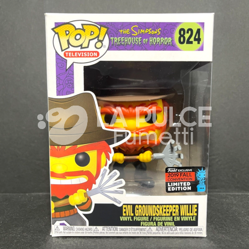 SIMPSON TREEHOUSE HORROR: EVIL GROUNDSKEEPER WILLIE - VINYL FIGURE #   824 - POP FUNKO TELEVISION LIMITED