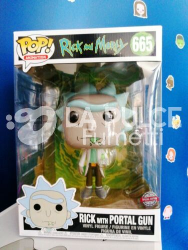 RICK AND MORTY DELUXE: PORTAL GUN  - VINYL FIGURE #   665 - POP FUNKO ANIMATION  SPECIAL EDITION