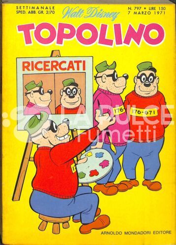 TOPOLINO LIBRETTO #   797 - no BOlLINO +CARTOLINA