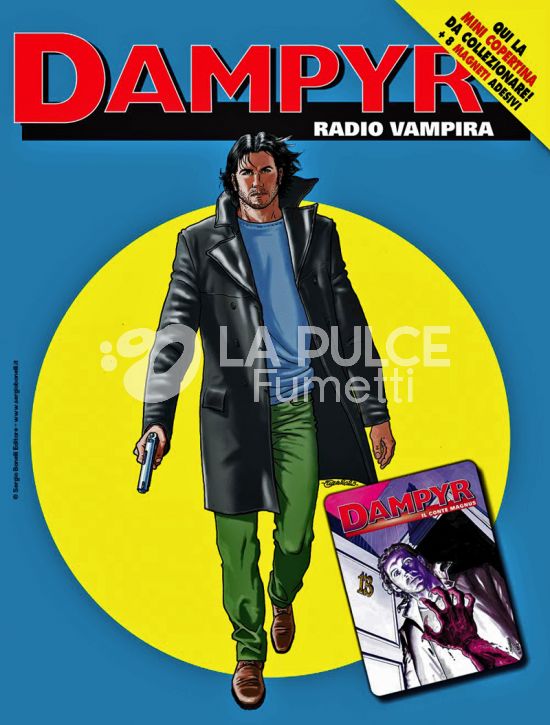 DAMPYR #   277: RADIO VAMPIRA - MINI COPERTINE COVER B (DAMPYR 17: IL CONTE MAGNUS) + 8 MAGNETI ADESIVI