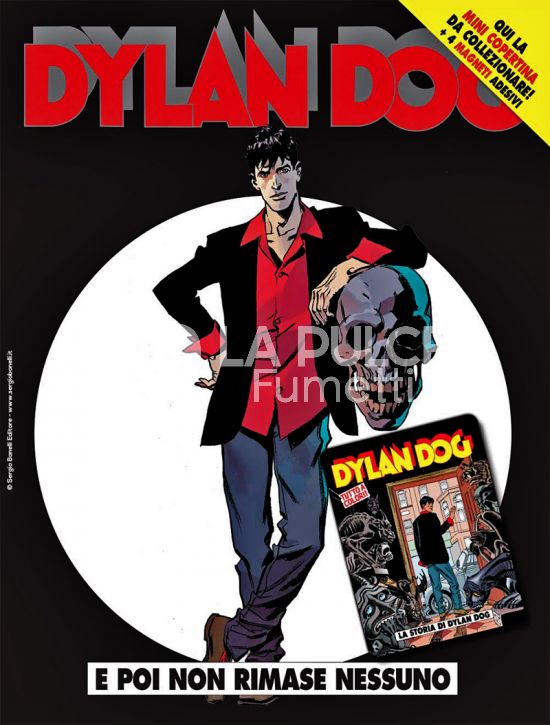 DYLAN DOG ORIGINALE #   440: E POI NON RIMASE NESSUNO - MINI COPERTINE COVER B (DYLAN DOG 100: LA STORIA DI DYLAN DOG) + 4 MAGNETI ADESIVI