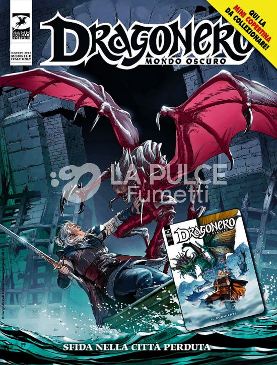 DRAGONERO #   120 - MONDO OSCURO 7: SFIDA NELLA CITTÀ PERDUTA - MINI COPERTINE COVER B (DRAGONERO IL RIBELLE 10: IL DORMIENTE)