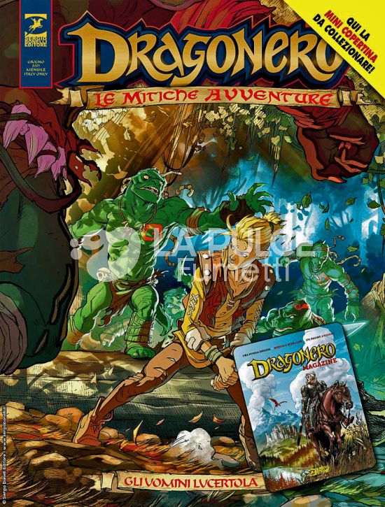 DRAGONERO ADVENTURES #    19 - DRAGONERO - LE MITICHE AVVENTURE 7: GLI UOMINI LUCERTOLA - MINI COPERTINE COVER A (DRAGONERO MAGAZINE 1)