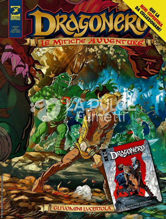 DRAGONERO ADVENTURES #    19 - DRAGONERO - LE MITICHE AVVENTURE 7: GLI UOMINI LUCERTOLA - MINI COPERTINE COVER B (DRAGONERO IL RIBELLE 17: IL SACRIFICIO DI YANNAH)