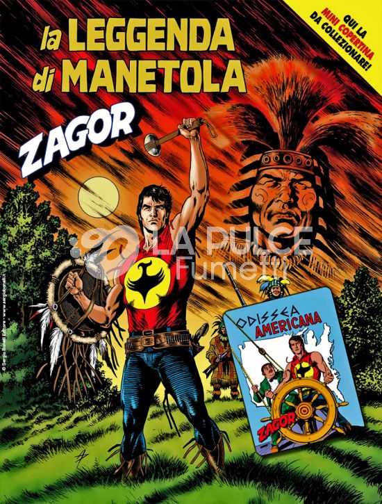 ZENITH #   745 - ZAGOR 694: LA LEGGENDA DI MANETOLA - MINI COPERTINE COVER A (ZAGOR 88: ODISSEA AMERICANA)