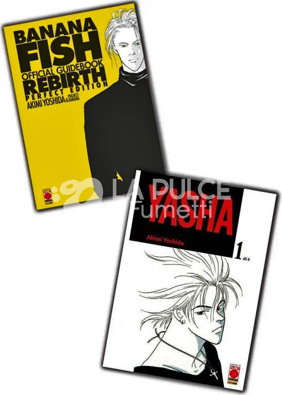 YASHA #     1 + BANANA FISH OFFICIAL GUIDEBOOK REBIRTH PERFECT EDITION BUNDLE + LITOGRAFIA