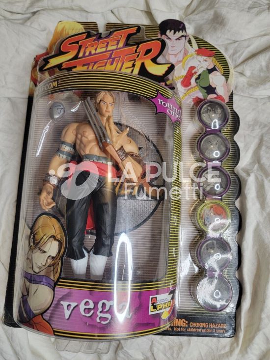 STREET FIGHTER ACTION FIGURES ROUND ONE! - VEGA/BALROG PLAYER 1 - DA PRIVATO (CORDINO BLOCCA-ARTIGLIO ROTTO)