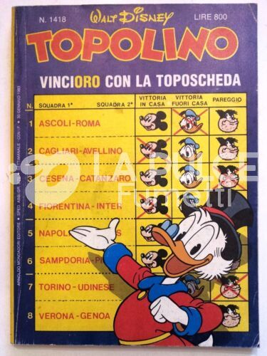 TOPOLINO LIBRETTO #  1418