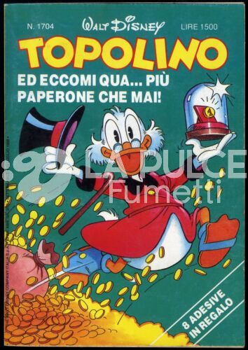 TOPOLINO LIBRETTO #  1704 + 8 ADESIVI IN REGALO