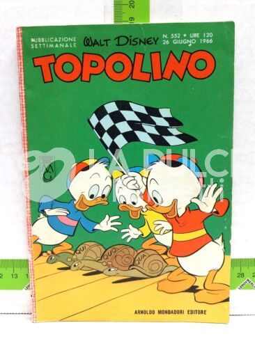 TOPOLINO LIBRETTO #   552 + BOLLINI  ( SCRITTA SUL RETRO COPERTINA )