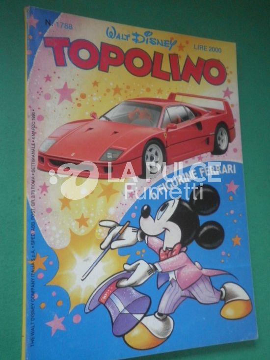 TOPOLINO LIBRETTO #  1788 + 6 FIGURINE FERRARI