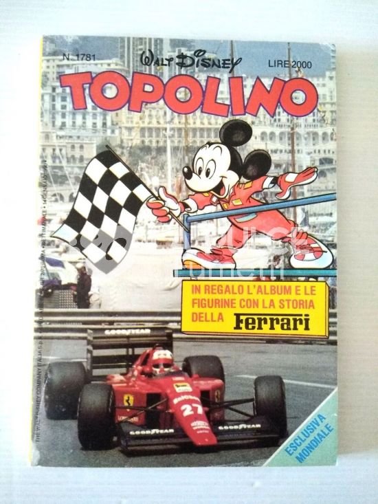 TOPOLINO LIBRETTO #  1781 - NO  FIGURINE  FERRARI - NO  ALBUM CON LA STORIA DELLA FERRARI