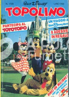 TOPOLINO LIBRETTO #  1729 + 8 ADESIVI IN REGALO + BANCONOTA ARCHIMEDE