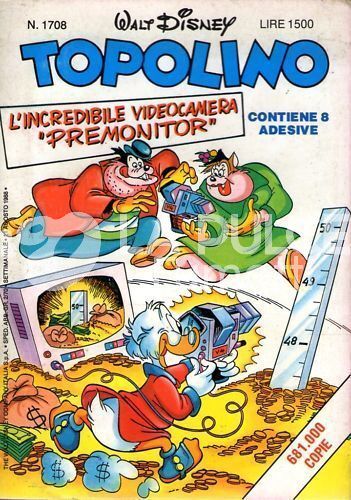 TOPOLINO LIBRETTO #  1708 + 8 ADESIVI IN REGALO