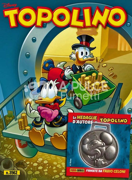 TOPOLINO LIBRETTO #  3562 + MEDAGLIE D'AUTORE - FABIO CELONI 3 (DI 8) + MEDAGLIA DI TOPOLINO