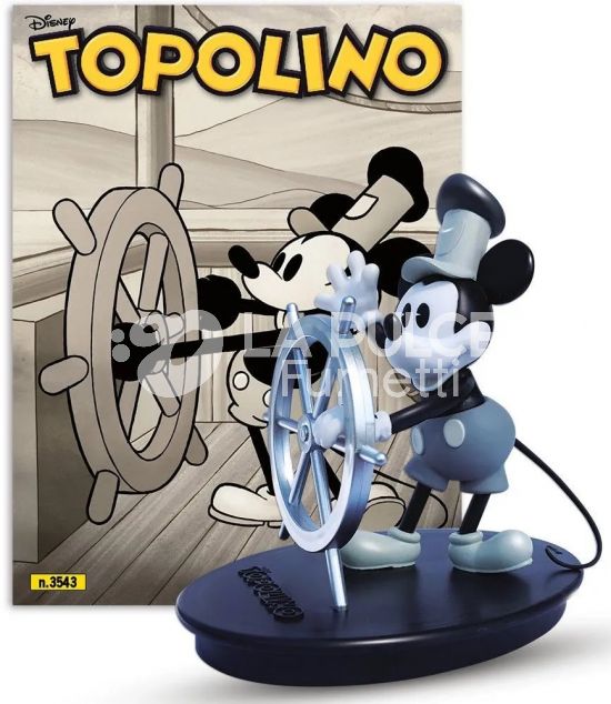 TOPOLINO LIBRETTO #  3543 + STATUA DI STEAMBOAT WILLIE