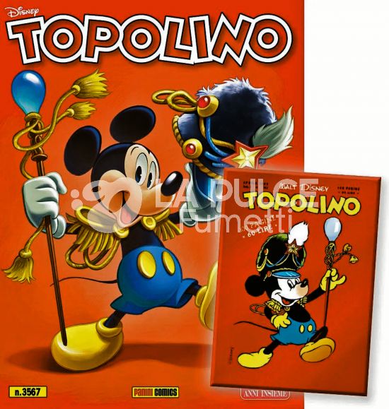 TOPOLINO LIBRETTO #  3567 + CALAMITA CELEBRATIVA 75 ANNI DI TOPOLINO