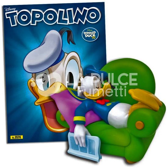 TOPOLINO LIBRETTO #  3576 + STATUETTA CELEBRATIVA PAPERINO - DONALD DUCK 90