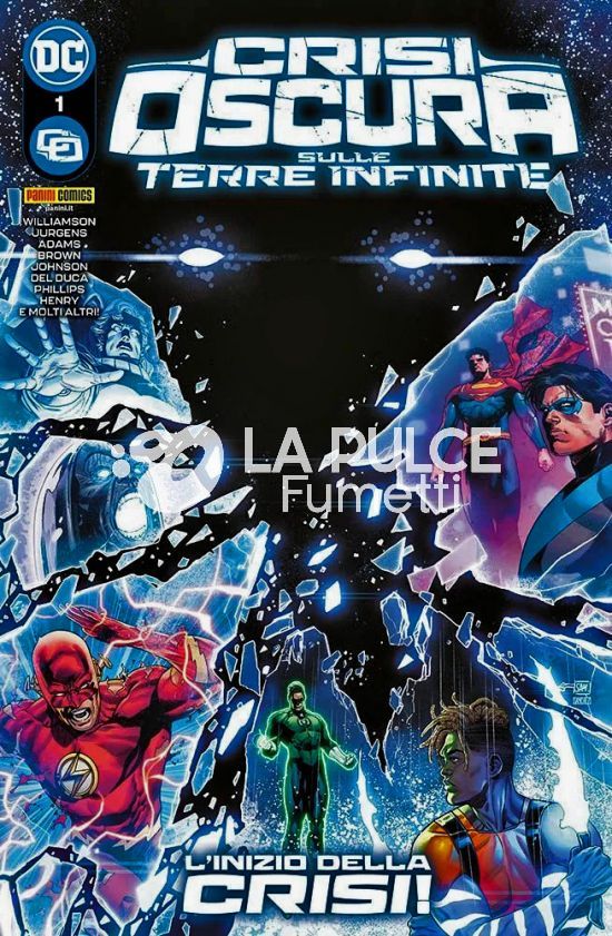 DC CROSSOVER 24/31  - CRISI OSCURA SULLE TERRE INFINITE 1/8  ( N 7 VARIANT ) COMPLETA NUOVI