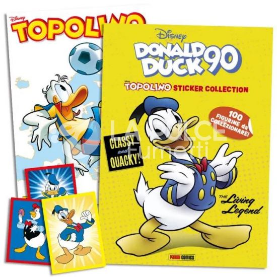 TOPOLINO LIBRETTO #  3577 + DONALD DUCK 90 STICKERS ALBUM + 4 BUSTINE