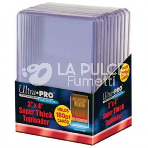 CARD SLEEVES : BUSTINE PROTETTIVE 10 TOPLOADER  3" X 4" - SUPER THICK 180PT