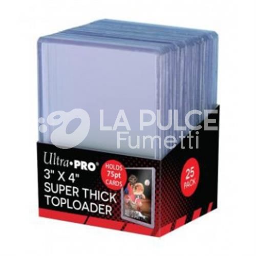 CARD SLEEVES : BUSTINE PROTETTIVE 25 TOPLOADER  3" X 4" - SUPER THICK 75PT