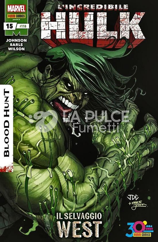 HULK E I DIFENSORI #   118 - L'INCREDIBILE HULK 15 - BLOOD HUNT + PACCHETTO FIGURINE ALBUM DEADPOOL