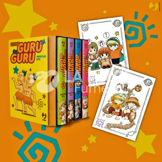 GURU GURU - BOX #     2 - VOLUMI 5-6-7-8 + 2 ILLUSTRATION CARDS 1A TIRATURA