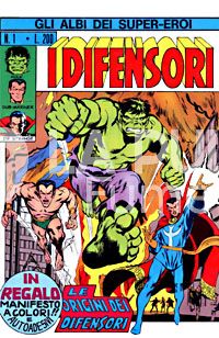 GLI ALBI DEI SUPER-EROI #     1 - I DIFENSORI 1: LE ORIGINI DEI DIFENSORI  + SOLO MANIFESTO