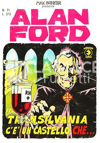 ALAN FORD ORIGINALE #    71: IN TRANSILVANIA C' E' UN CASTELLO CHE . . .