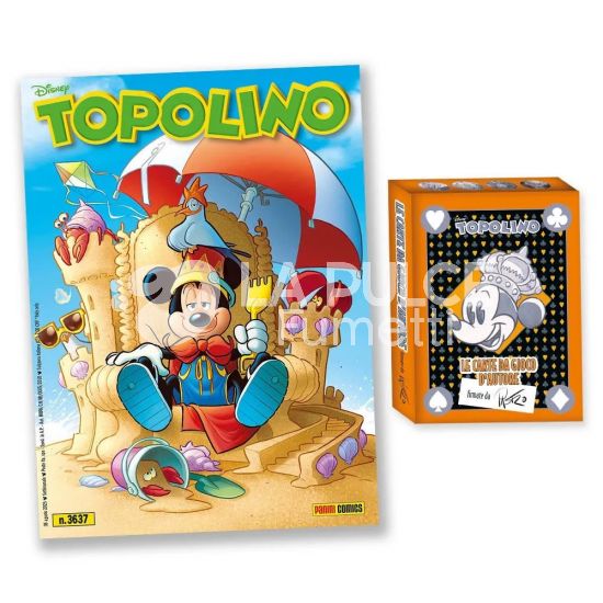 TOPOLINO LIBRETTO #  3637 + CARTE DI LORENZO PASTROVICCHIO MAZZO NERO
