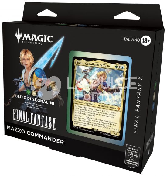 MAGIC THE GATHERING - MAZZO COMMANDER FINAL FANTASY X: BLITZ DI SEGNALINI ( VERDE - BIANCO - BLU )