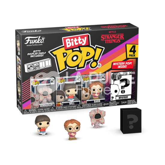 STRANGER THINGS: DEMOGORGON + WILL + BARB + MYSTERY POP! - 4 PACK - BITTY POP