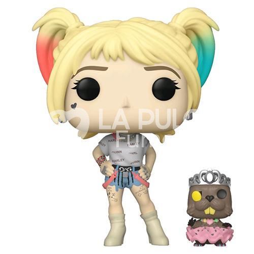 DC BIRDS OF PREY: HARLEY QUINN AND BEAVER - VINYL FIGURE #  308 - POP! FUNKO HEROES