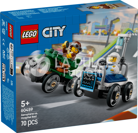 LEGO CITY 60459 - AEROPLANE VS. HOSPITAL BED ( 70 PEZZI, ANNI 5+ )
