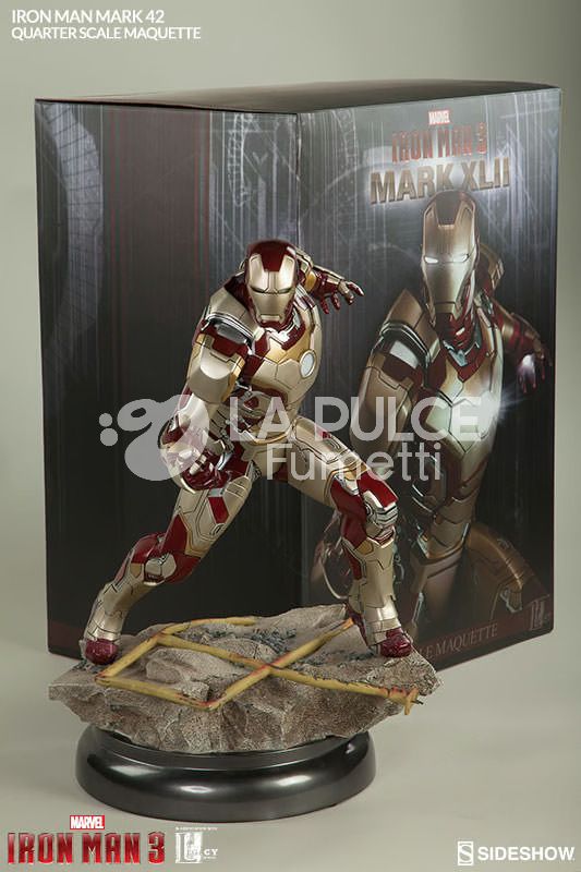 MARVEL AVENGERS - IRON MAN MARK XLII (MK 42) MAQUETTE 20 INCH FIGURE (TIRATURA: 3000 PEZZI)
