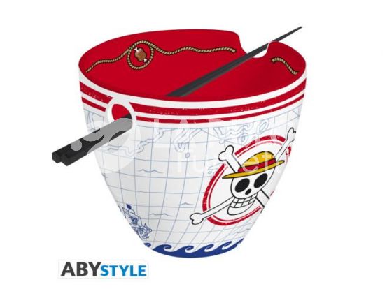 ONE PIECE CIOTOLA RAMEN CON BACCHETTE MONKEY D. LUFFY