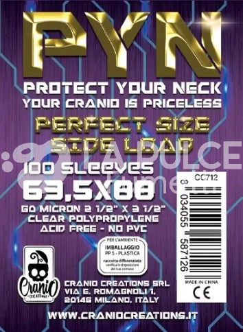 CARD SLEEVES : BUSTINE PROTETTIVE PERFECT SIZE 63.5X88 PYN SIDE LOAD