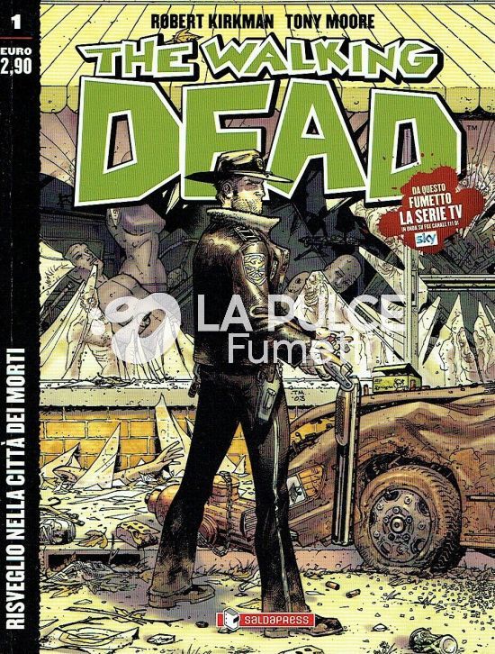 WALKING DEAD EDICOLA 1/7 ORIGINALI  - N 1 LOGO VERDE 1A RIST