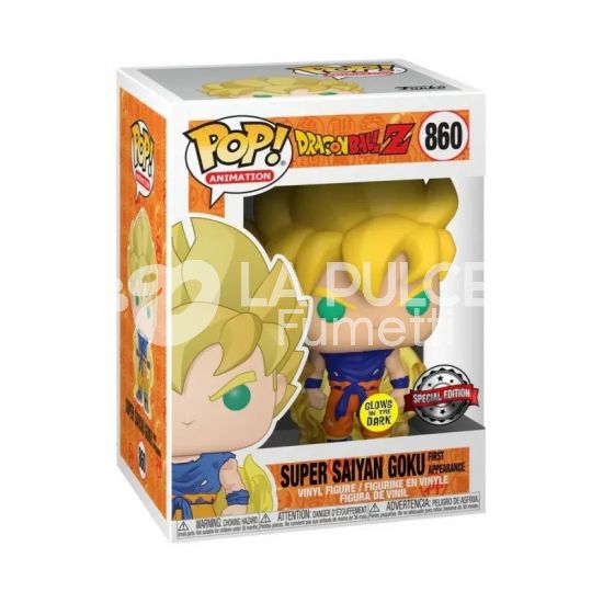 DRAGON BALL Z: SUPER SAIYAN GOKU FIRST APPEARANCE - VINYL FIGURE #  860 - POP FUNKO ANIMATION SPECIAL EDITION GLOWS IN THE DARK