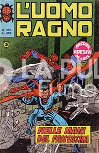 UOMO RAGNO #   212: NELLE MANI DEL FANTASMA + ADESIVI