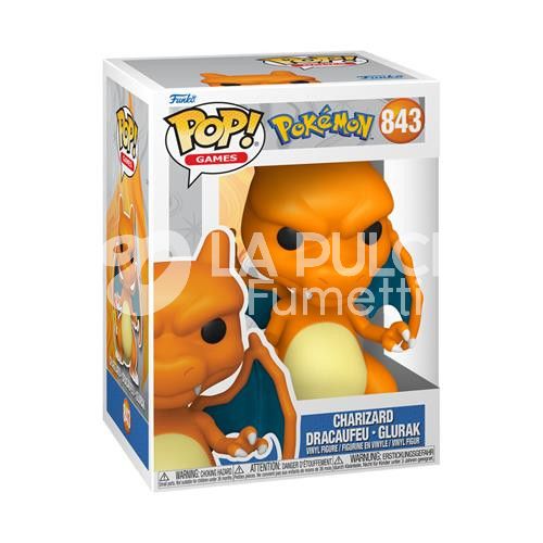 POKEMON: CHARIZARD (DRACAUFEU - GLURAK) - VINYL FIGURE #   843 - POP FUNKO GAMES