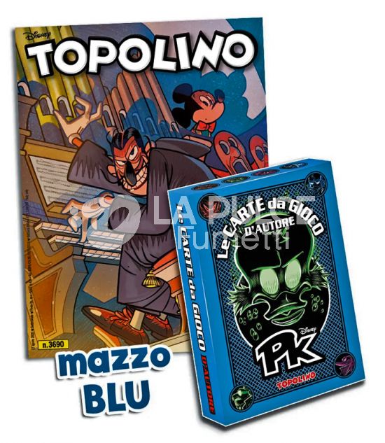 TOPOLINO LIBRETTO # 3690 + CARTE DA GIOCO DI PK - CLAUDIO SCIARRONE - MAZZO BLU