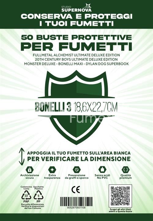 BUSTE BONELLI 3 (BONELLI MAXI WR) 50 PEZZI - 186X227 - ( BONELLI MAXI, FULLMETAL ALCHEMIST ULTIMATE 20TH CENTURY BOYS ULTIMATE, MONSTER DELUXE, DYLAN DOG SUPERBOOK )